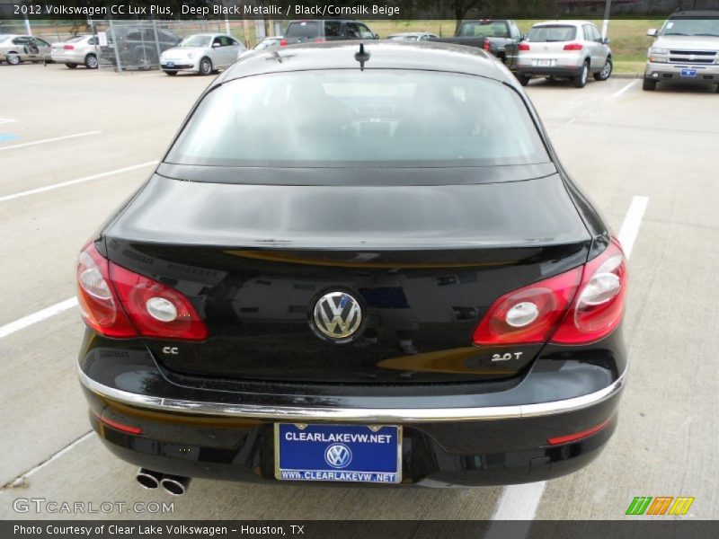 Deep Black Metallic / Black/Cornsilk Beige 2012 Volkswagen CC Lux Plus