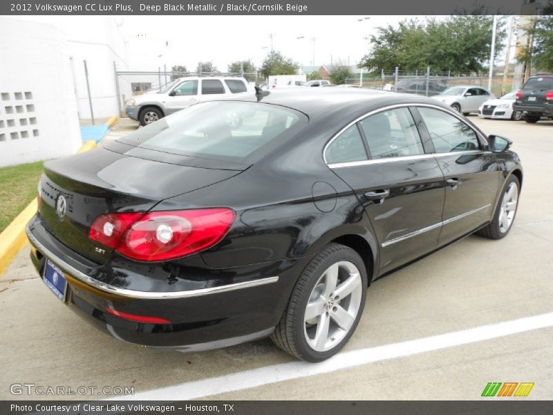 Deep Black Metallic / Black/Cornsilk Beige 2012 Volkswagen CC Lux Plus
