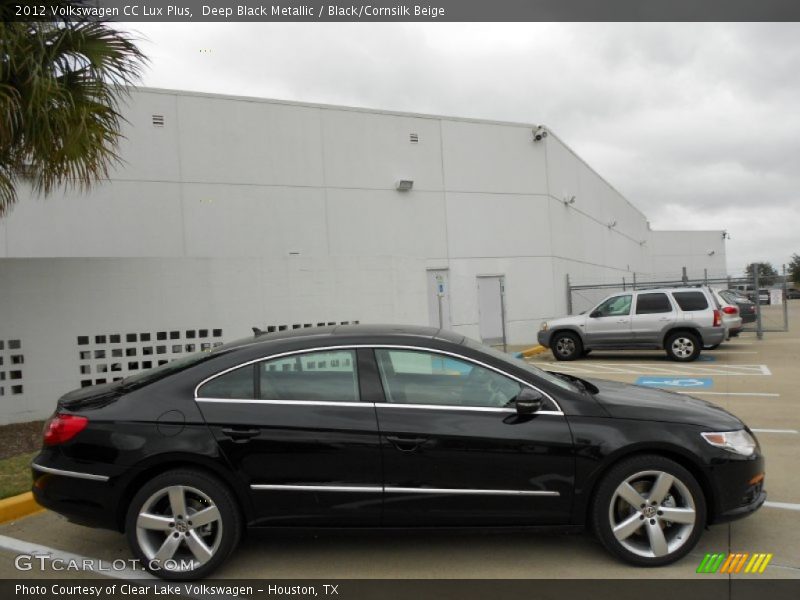 Deep Black Metallic / Black/Cornsilk Beige 2012 Volkswagen CC Lux Plus