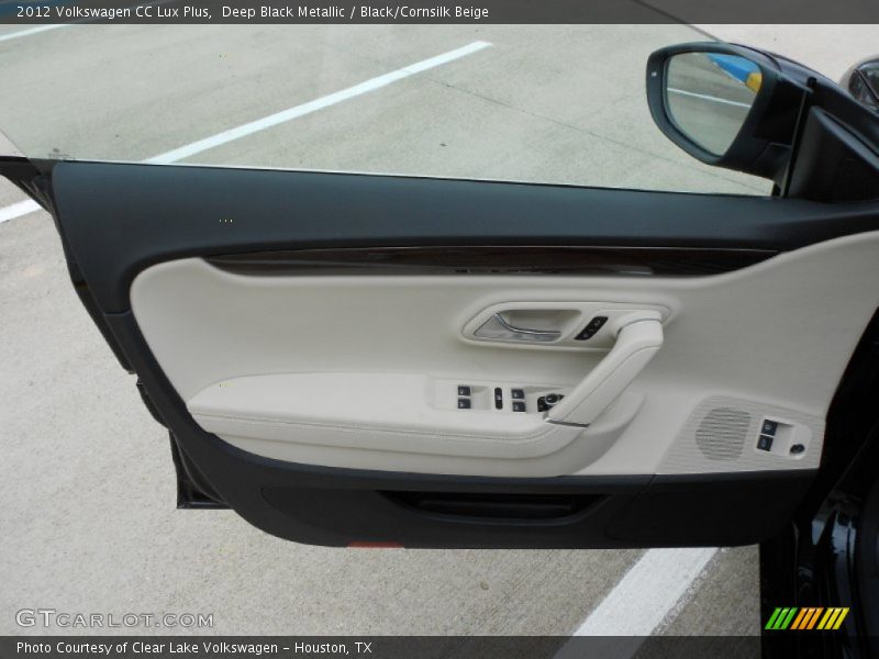 Deep Black Metallic / Black/Cornsilk Beige 2012 Volkswagen CC Lux Plus