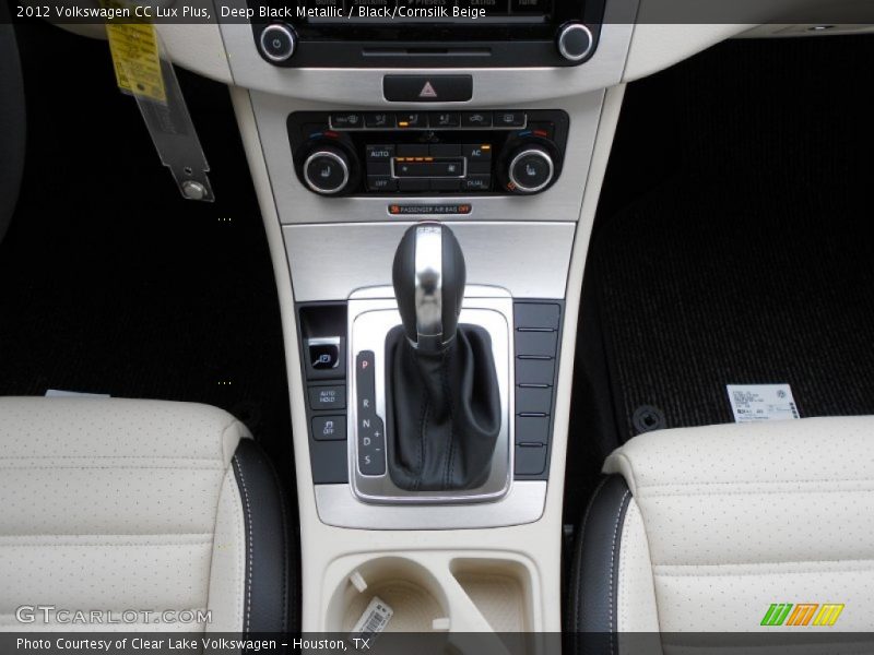 Deep Black Metallic / Black/Cornsilk Beige 2012 Volkswagen CC Lux Plus