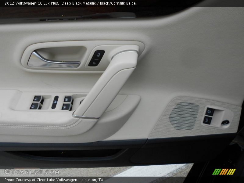 Deep Black Metallic / Black/Cornsilk Beige 2012 Volkswagen CC Lux Plus