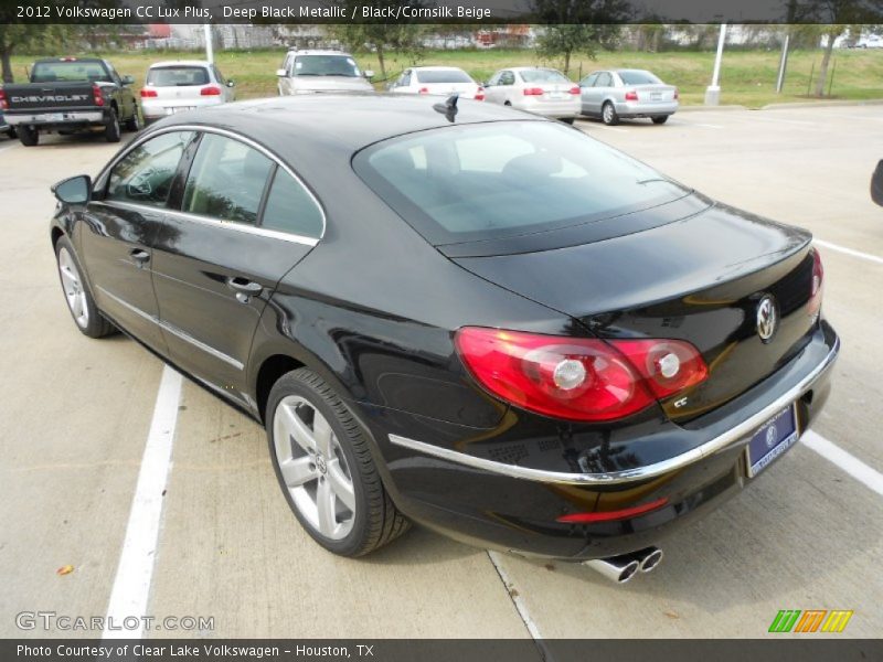 Deep Black Metallic / Black/Cornsilk Beige 2012 Volkswagen CC Lux Plus