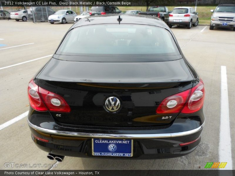 Deep Black Metallic / Black/Cornsilk Beige 2012 Volkswagen CC Lux Plus