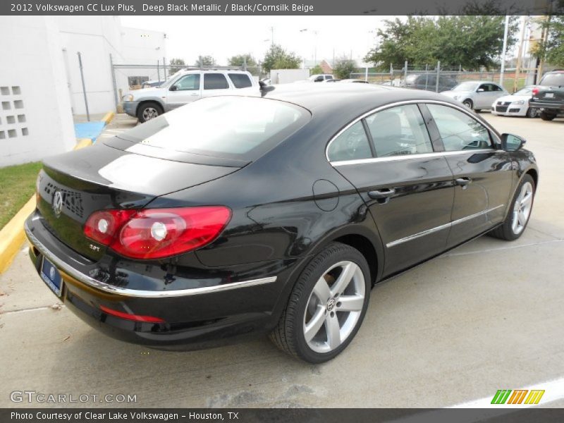 Deep Black Metallic / Black/Cornsilk Beige 2012 Volkswagen CC Lux Plus