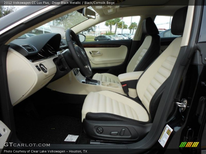 Deep Black Metallic / Black/Cornsilk Beige 2012 Volkswagen CC Lux Plus
