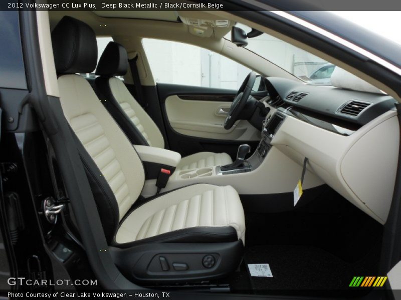 Deep Black Metallic / Black/Cornsilk Beige 2012 Volkswagen CC Lux Plus