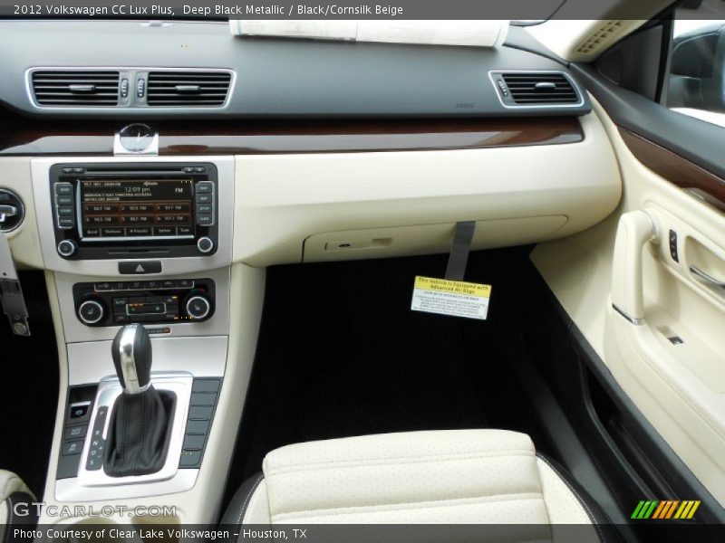 Deep Black Metallic / Black/Cornsilk Beige 2012 Volkswagen CC Lux Plus