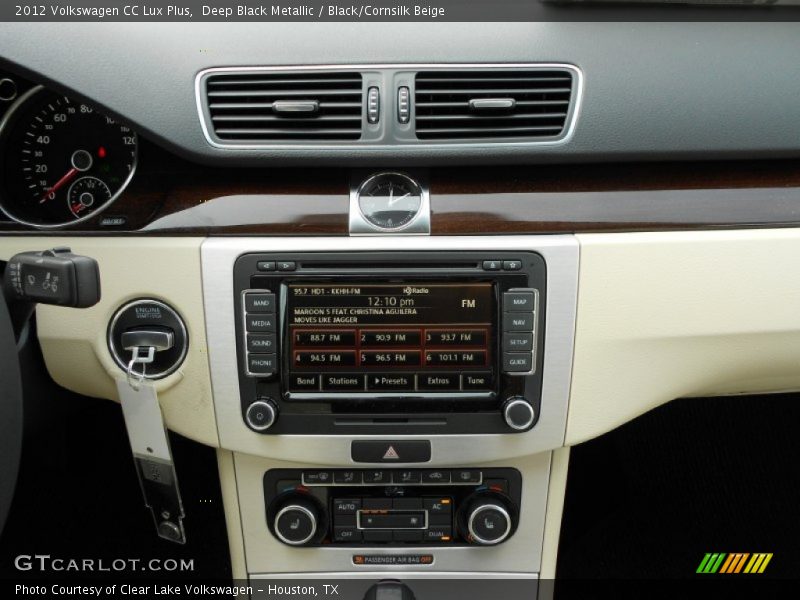 Deep Black Metallic / Black/Cornsilk Beige 2012 Volkswagen CC Lux Plus