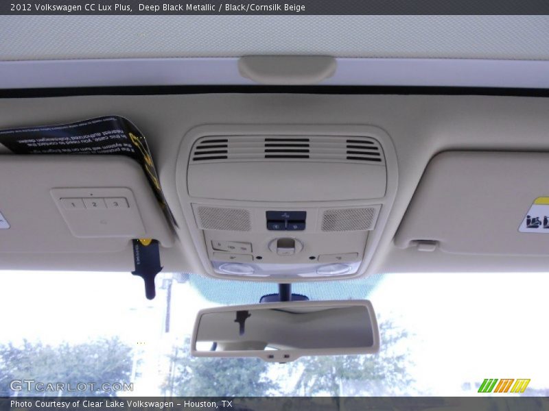 Deep Black Metallic / Black/Cornsilk Beige 2012 Volkswagen CC Lux Plus