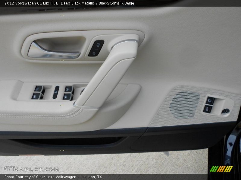 Deep Black Metallic / Black/Cornsilk Beige 2012 Volkswagen CC Lux Plus