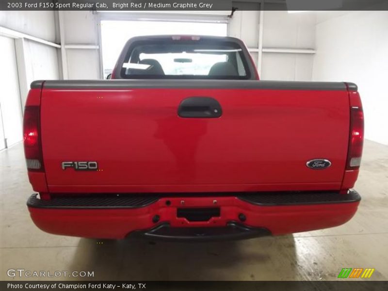Bright Red / Medium Graphite Grey 2003 Ford F150 Sport Regular Cab