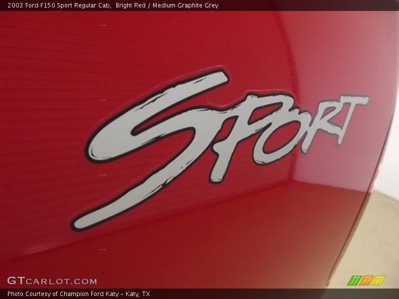 Bright Red / Medium Graphite Grey 2003 Ford F150 Sport Regular Cab