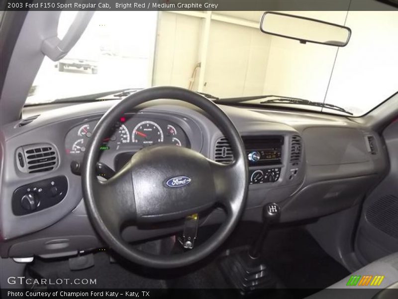 Bright Red / Medium Graphite Grey 2003 Ford F150 Sport Regular Cab