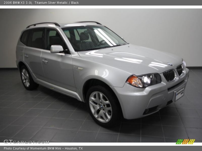 Titanium Silver Metallic / Black 2006 BMW X3 3.0i