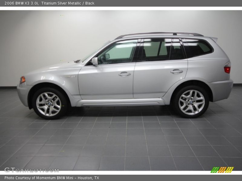 Titanium Silver Metallic / Black 2006 BMW X3 3.0i