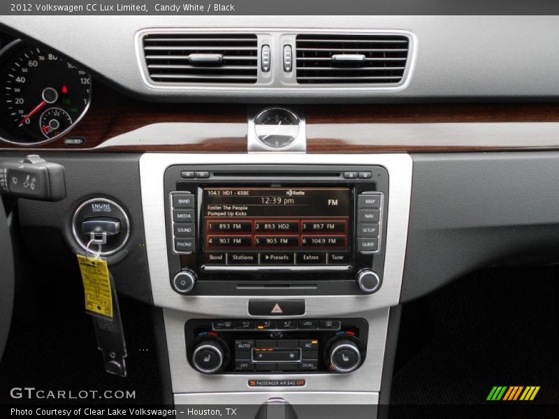 Candy White / Black 2012 Volkswagen CC Lux Limited