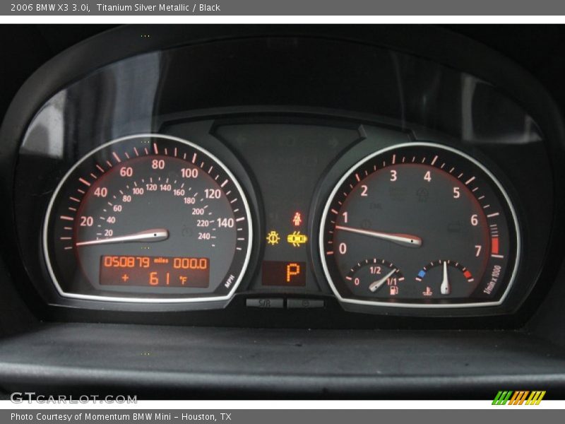 Titanium Silver Metallic / Black 2006 BMW X3 3.0i