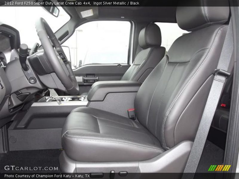 Ingot Silver Metallic / Black 2012 Ford F250 Super Duty Lariat Crew Cab 4x4