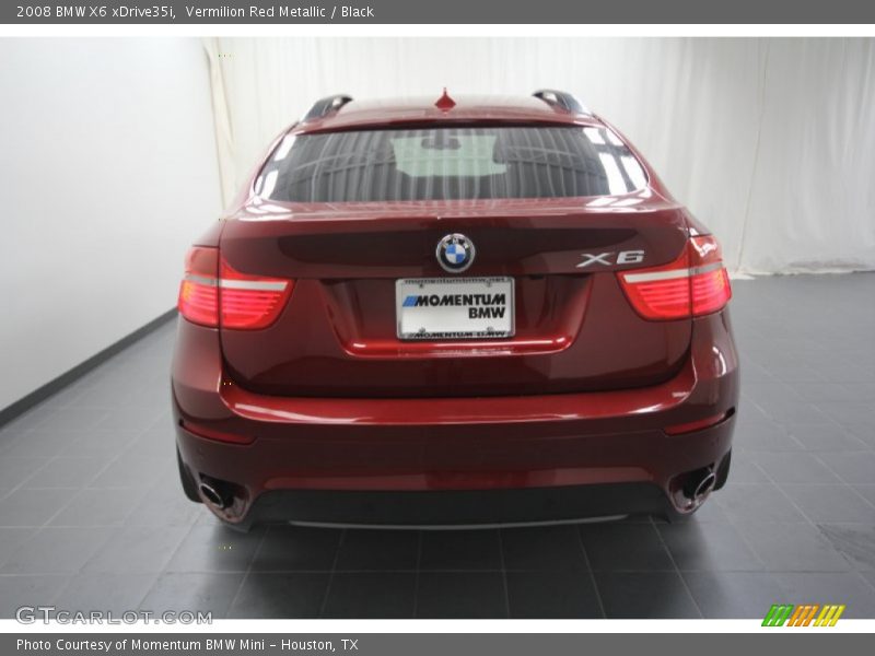 Vermilion Red Metallic / Black 2008 BMW X6 xDrive35i