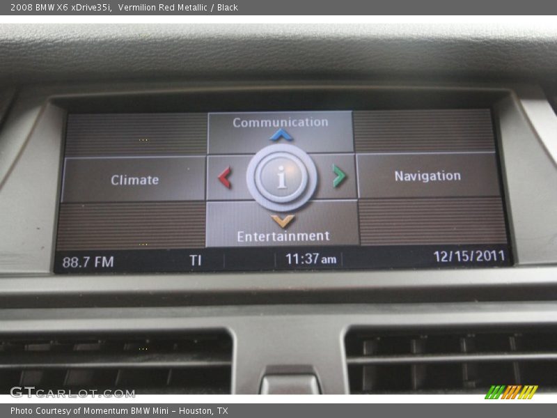 Vermilion Red Metallic / Black 2008 BMW X6 xDrive35i