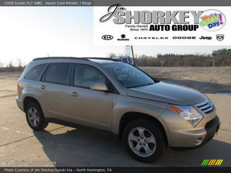 Aspen Gold Metallic / Beige 2008 Suzuki XL7 AWD