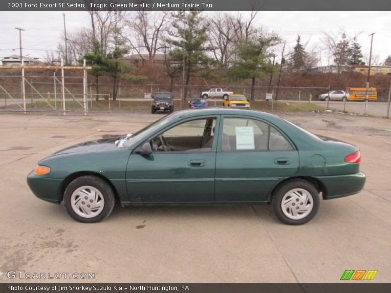 Tropic Green Metallic / Medium Prairie Tan 2001 Ford Escort SE Sedan