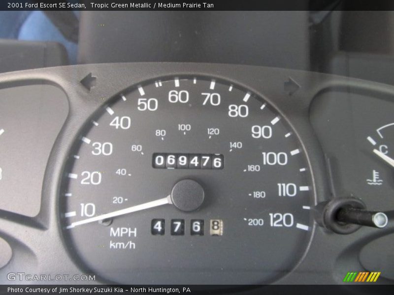 Tropic Green Metallic / Medium Prairie Tan 2001 Ford Escort SE Sedan