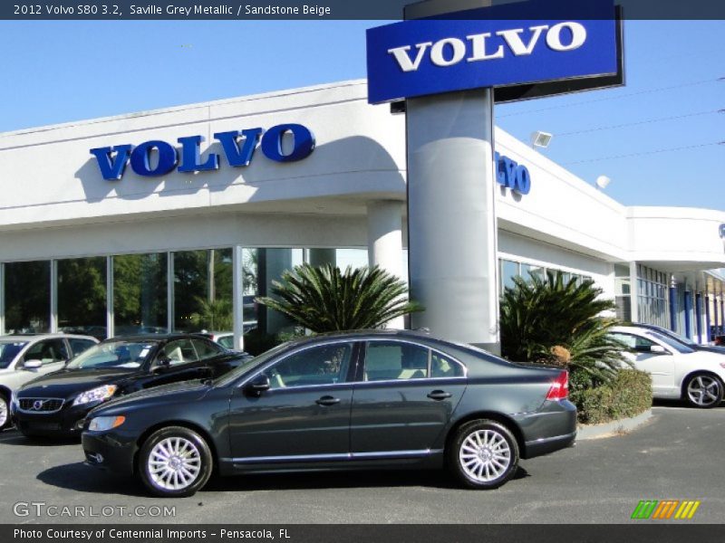 Saville Grey Metallic / Sandstone Beige 2012 Volvo S80 3.2