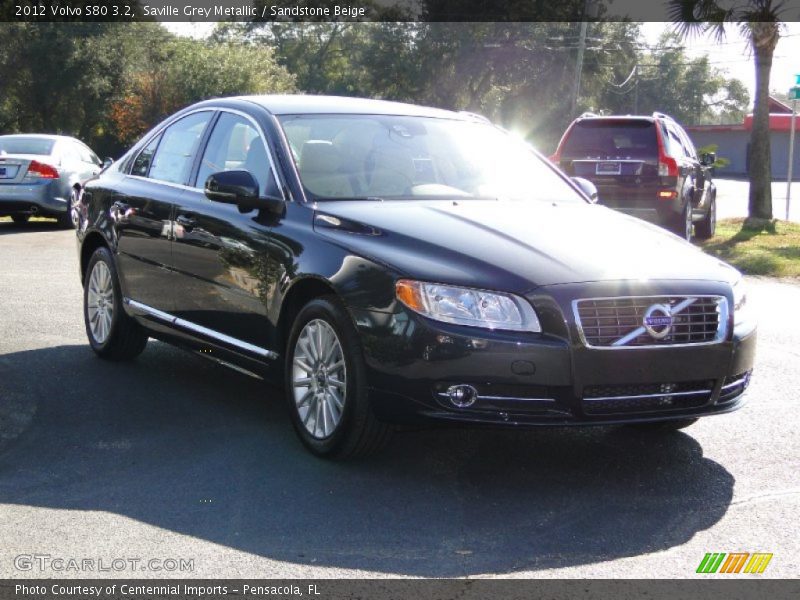 Saville Grey Metallic / Sandstone Beige 2012 Volvo S80 3.2