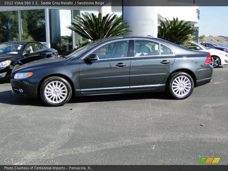 Saville Grey Metallic / Sandstone Beige 2012 Volvo S80 3.2