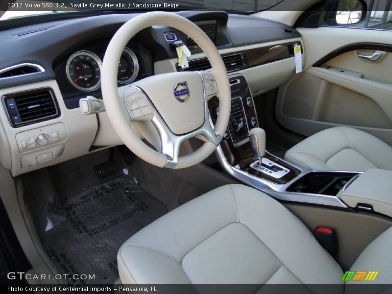 Saville Grey Metallic / Sandstone Beige 2012 Volvo S80 3.2