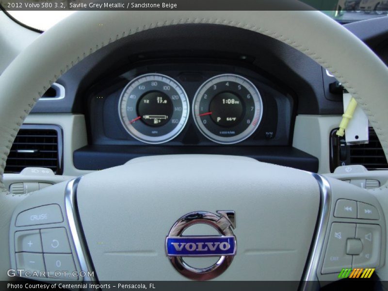 Saville Grey Metallic / Sandstone Beige 2012 Volvo S80 3.2