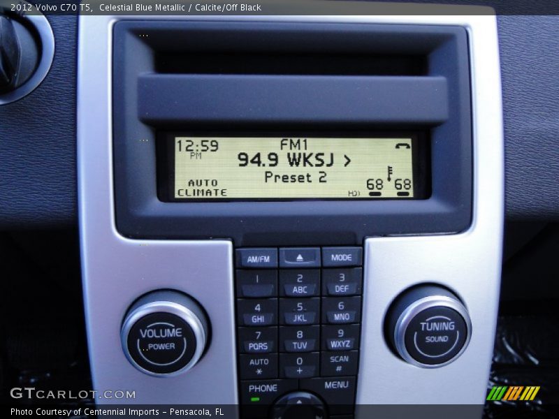 Celestial Blue Metallic / Calcite/Off Black 2012 Volvo C70 T5