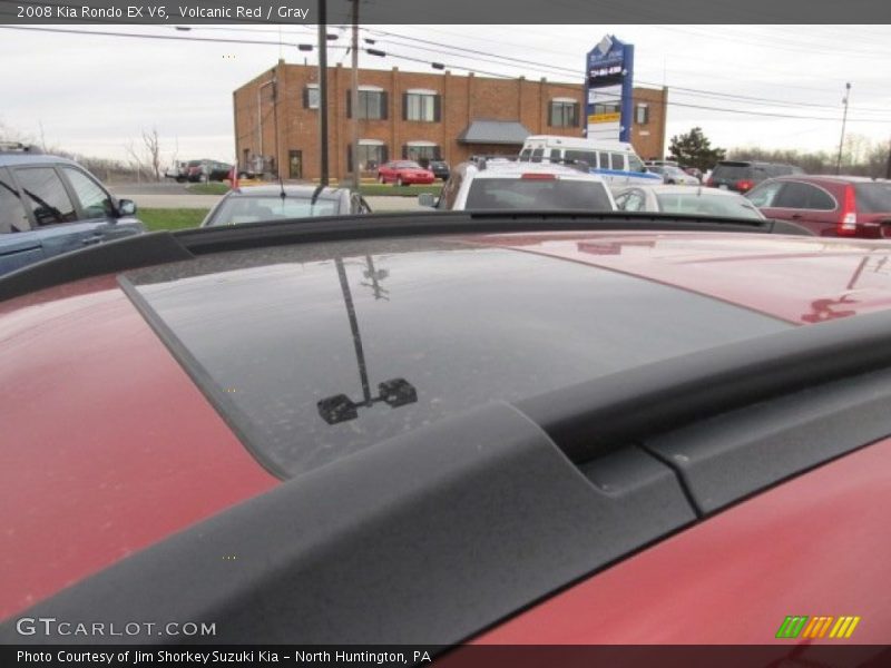 Volcanic Red / Gray 2008 Kia Rondo EX V6