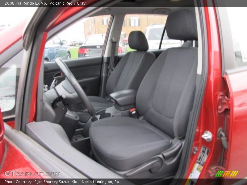 Volcanic Red / Gray 2008 Kia Rondo EX V6