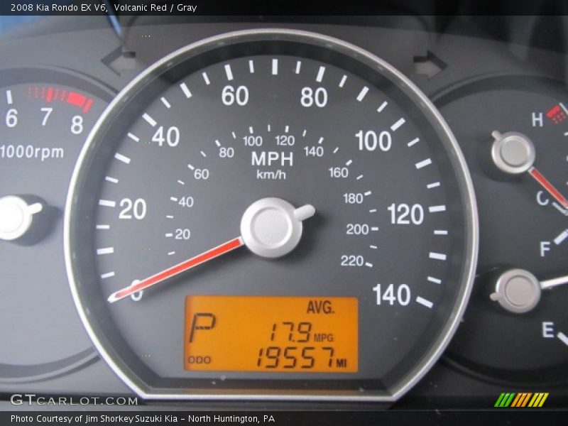 Volcanic Red / Gray 2008 Kia Rondo EX V6