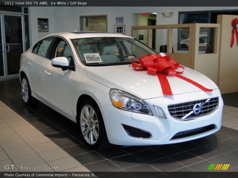 Ice White / Soft Beige 2012 Volvo S60 T6 AWD