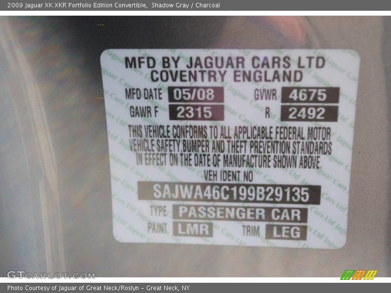 LMR - 2009 Jaguar XK XKR Portfolio Edition Convertible