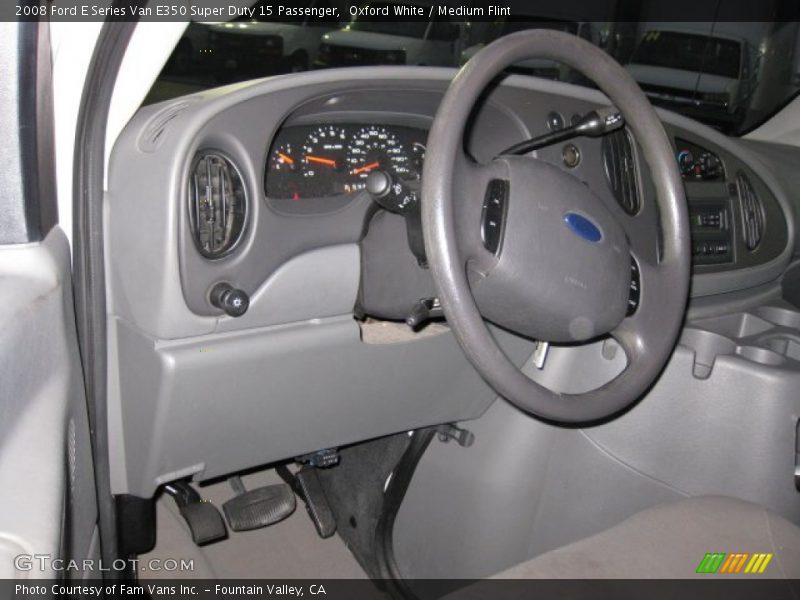 Oxford White / Medium Flint 2008 Ford E Series Van E350 Super Duty 15 Passenger