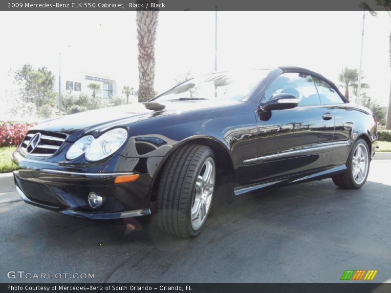 Black / Black 2009 Mercedes-Benz CLK 550 Cabriolet