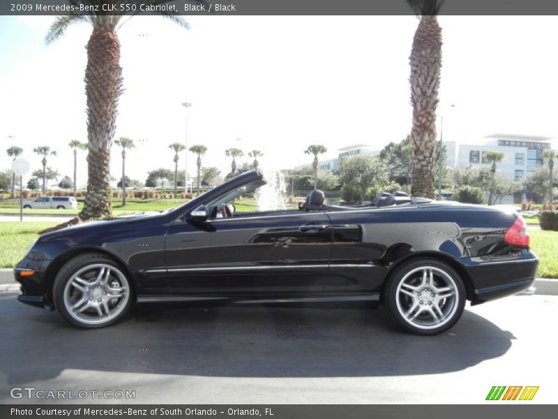 Black / Black 2009 Mercedes-Benz CLK 550 Cabriolet