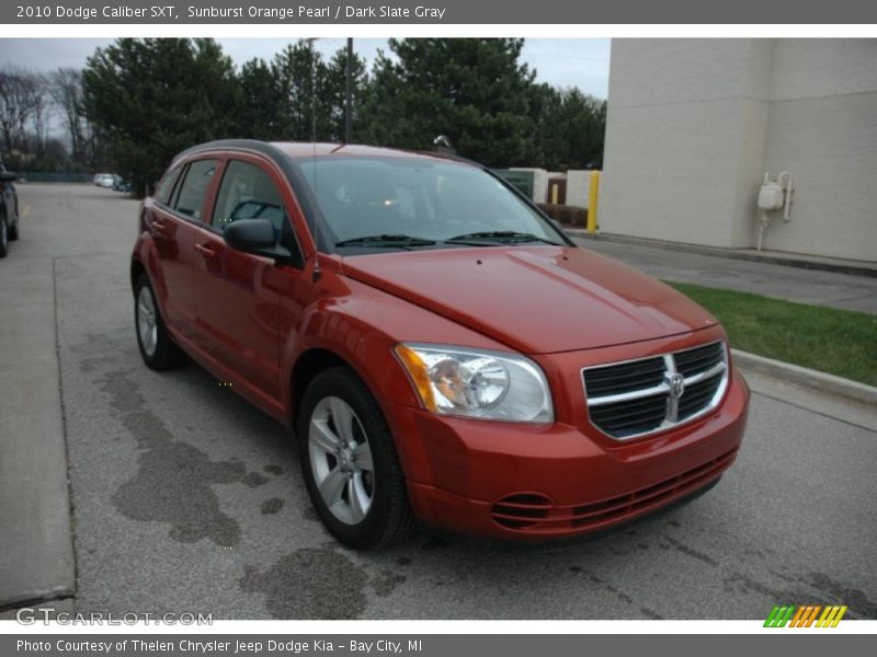 Sunburst Orange Pearl / Dark Slate Gray 2010 Dodge Caliber SXT