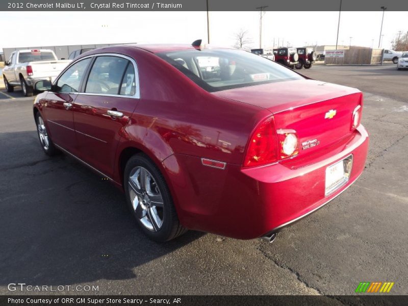 Crystal Red Tintcoat / Titanium 2012 Chevrolet Malibu LT
