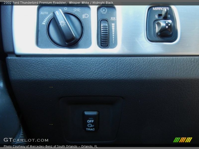 Controls of 2002 Thunderbird Premium Roadster