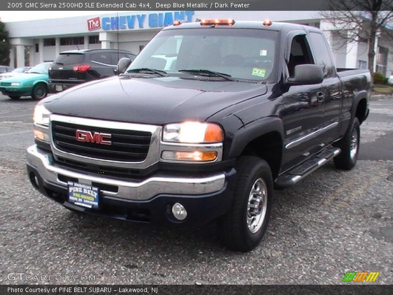 Deep Blue Metallic / Dark Pewter 2005 GMC Sierra 2500HD SLE Extended Cab 4x4