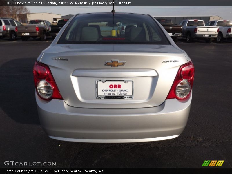 Silver Ice Metallic / Jet Black/Dark Titanium 2012 Chevrolet Sonic LS Sedan