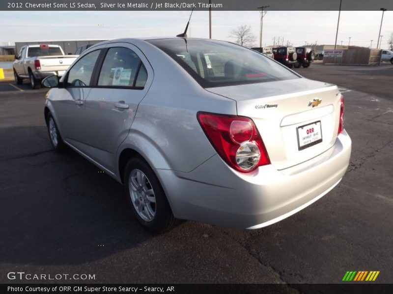 Silver Ice Metallic / Jet Black/Dark Titanium 2012 Chevrolet Sonic LS Sedan