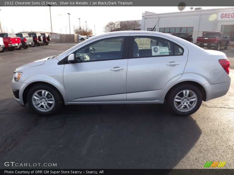 Silver Ice Metallic / Jet Black/Dark Titanium 2012 Chevrolet Sonic LS Sedan