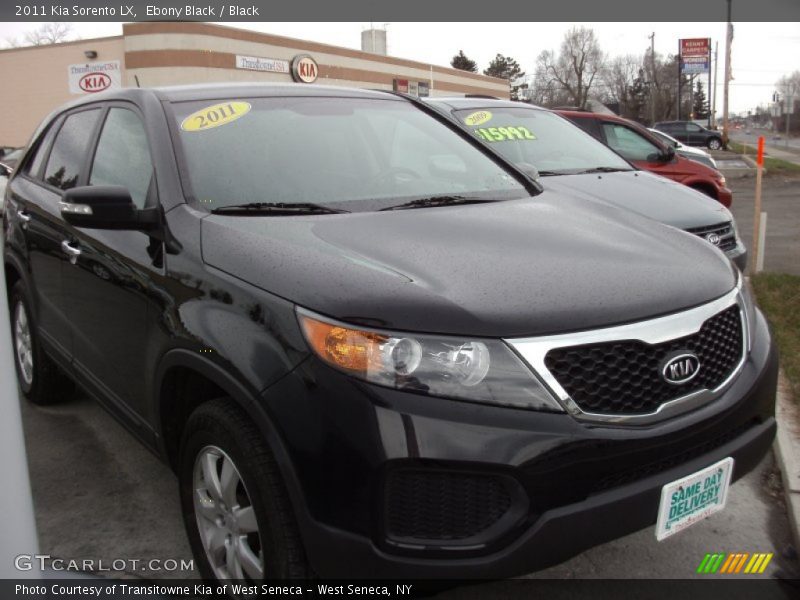 Ebony Black / Black 2011 Kia Sorento LX
